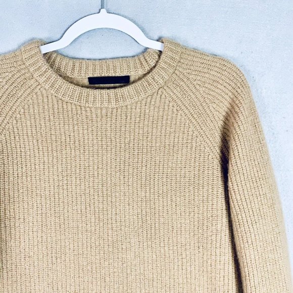 Jenni Kayne Cashmere Sweater Womens XL Beige Fisherman Knit Pullover - Picture 6 of 13